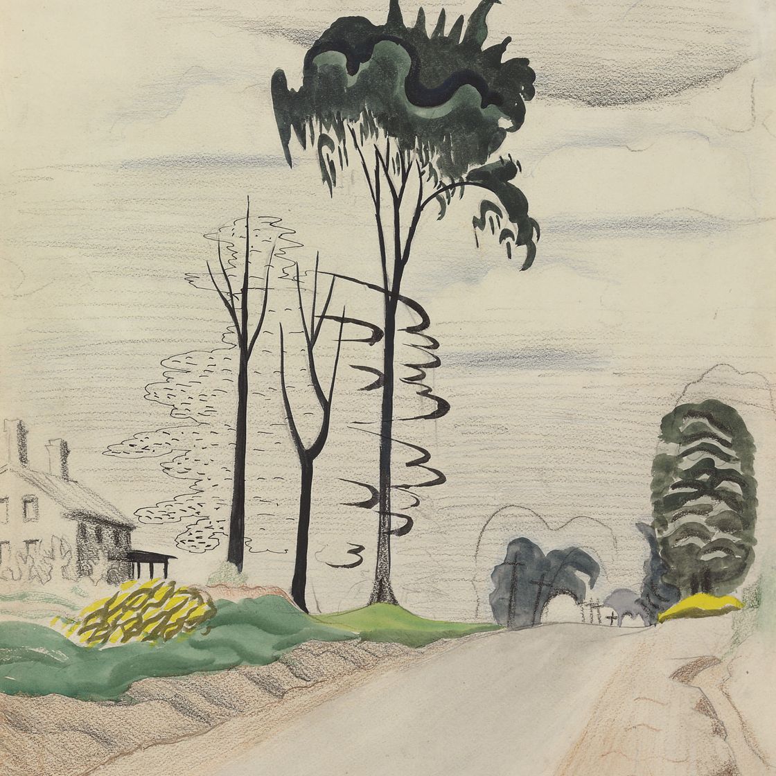 Charles Ephraim Burchfield — Открытая дорога в сентябре