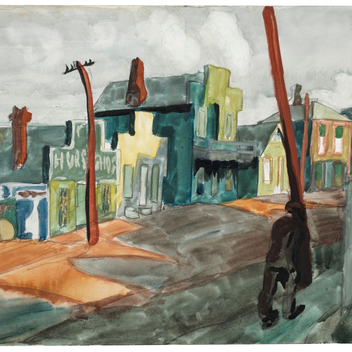 Charles Ephraim Burchfield — Красные телеграфные столбы