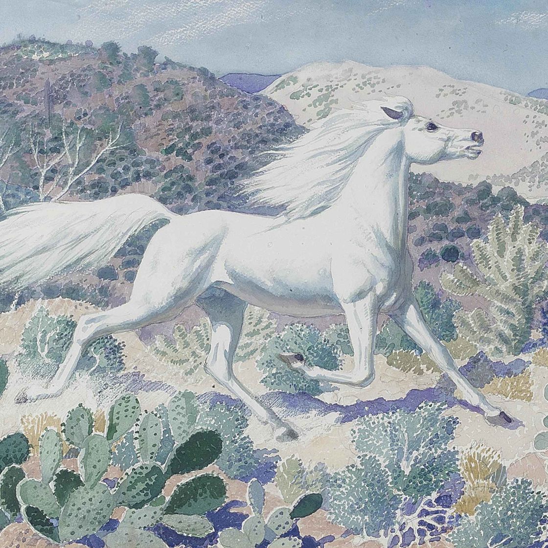 Charles White — Вышагивающий белый мустанг