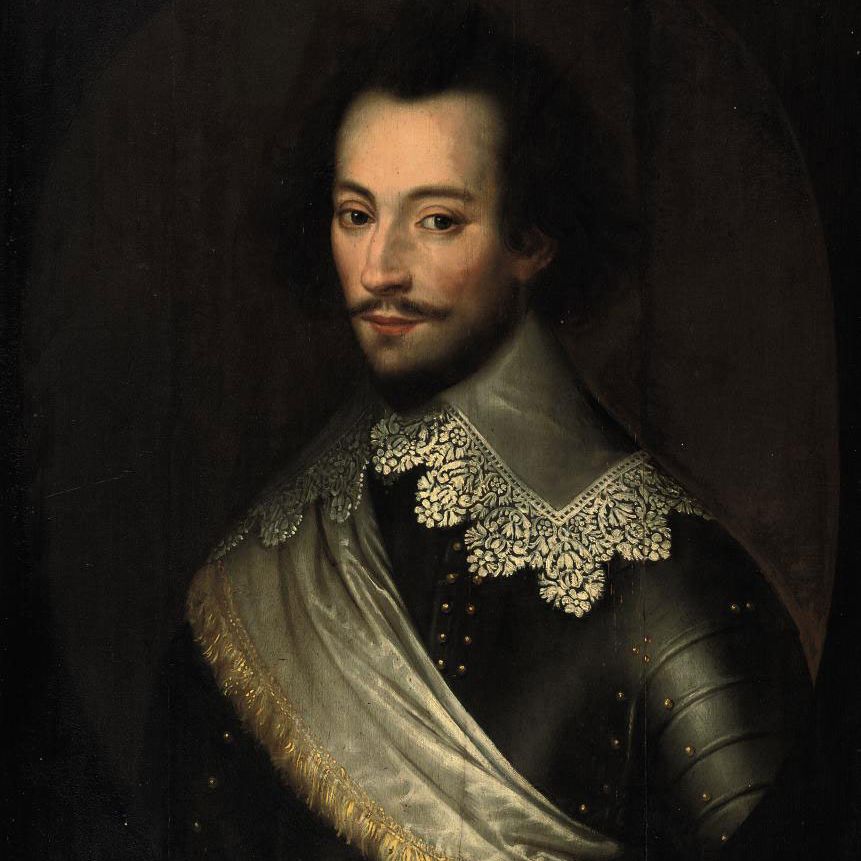 Charles White — Портрет Шарля де Речинвуазена (ок. 1600-1649), в полный рост, в доспехах с белым кружевным воротником и белым кушаком