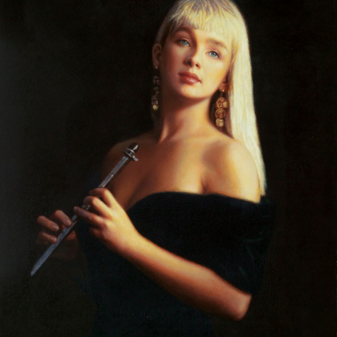 Chen Yifei — Дама с кларнетом
