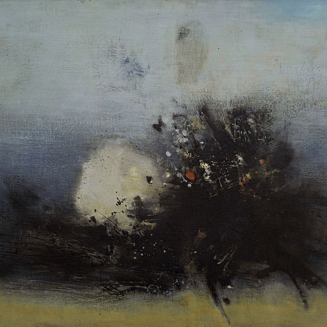Cheong Soo Pieng — Синим цветом (абстрактно), изображение 1