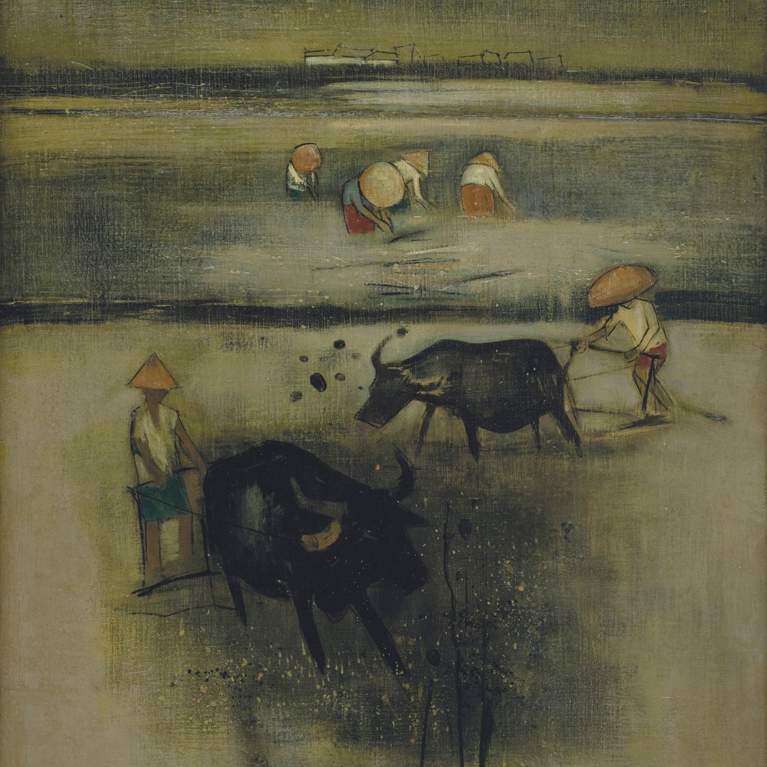 Cheong Soo Pieng — Вспашка поля