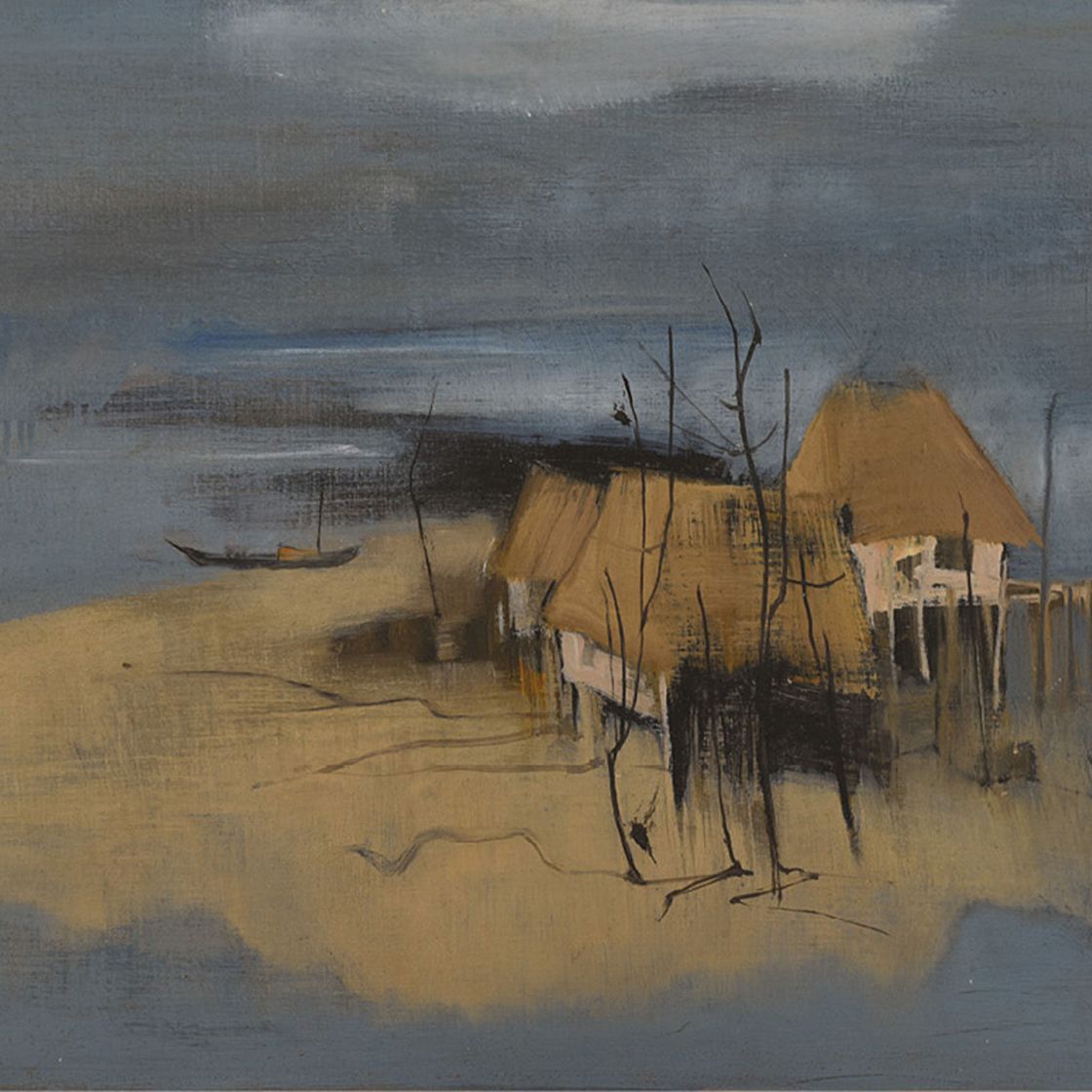 Cheong Soo Pieng — Деревенский пейзаж
