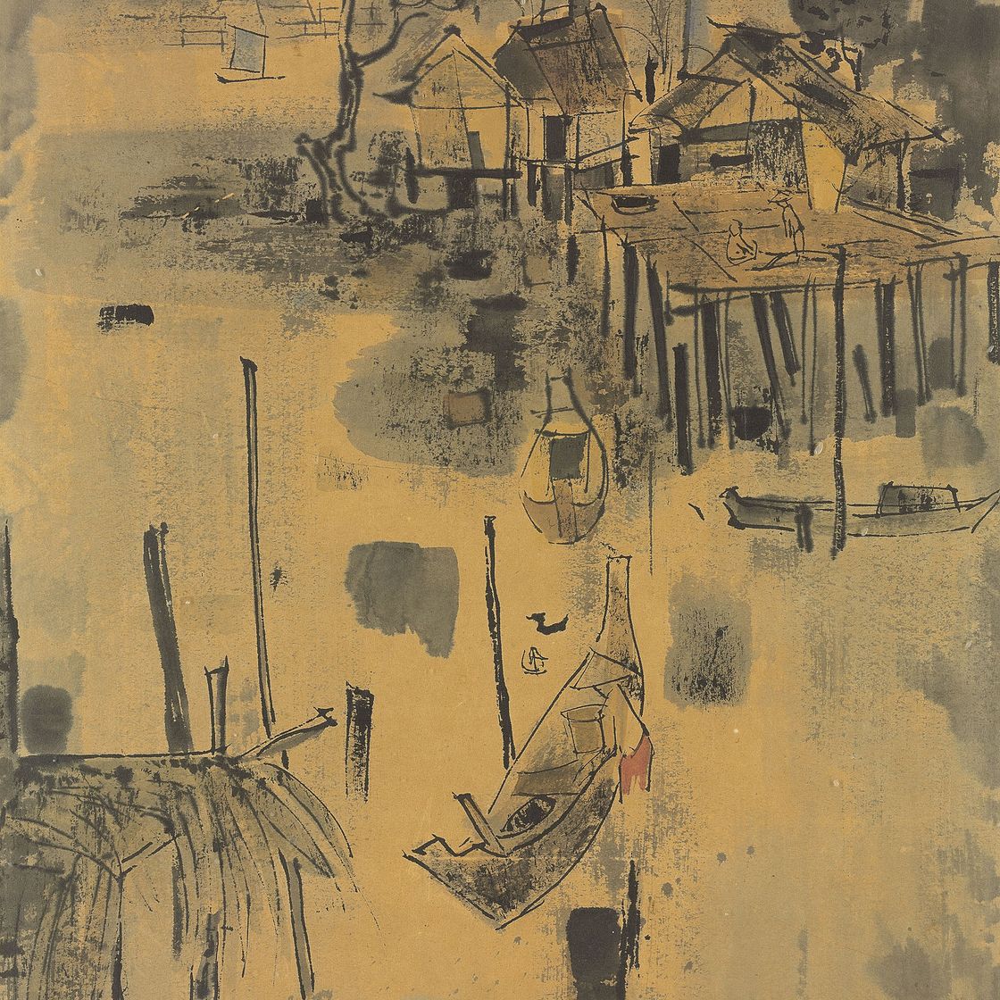 Cheong Soo Pieng — Речной пейзаж