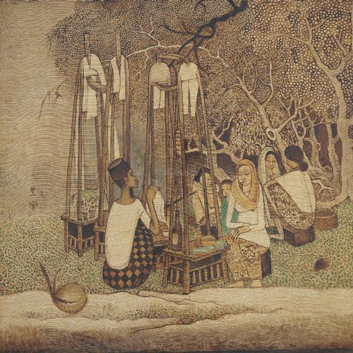 Cheong Soo Pieng — Продавец сатая