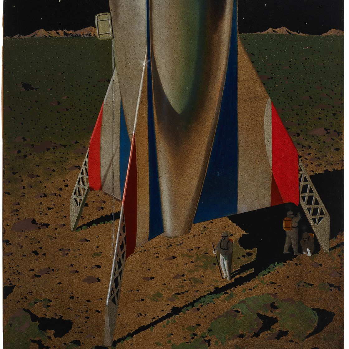 Chesley Bonestell — КОРАБЛЬ СТОИТ, ЗАДРАВ НОС, ГОТОВЫЙ К ДОЛГОМУ ПОЛЕТУ НА МАРС