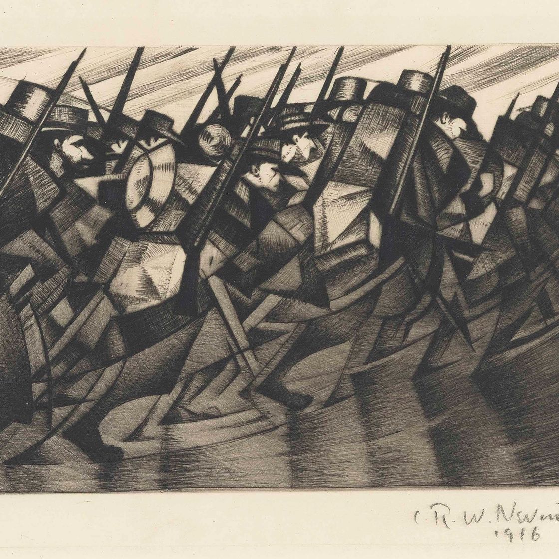 Christopher Nevinson — Возвращение в окопы (галерея Лестера 1)