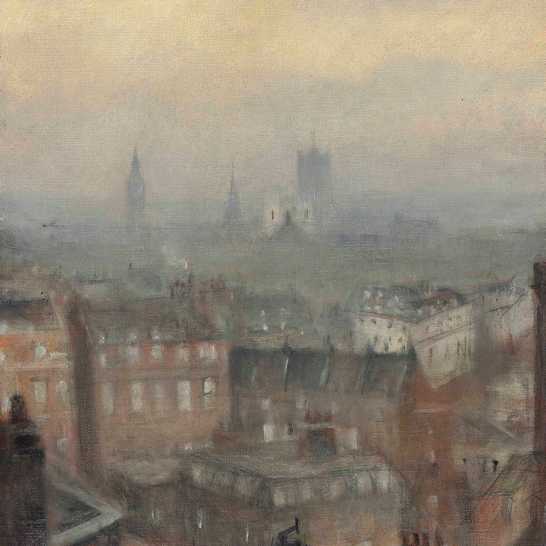 Christopher Nevinson — Лондон, одержавший победу на четвертом году войны: с крыши Дорчестера, смотрящей на юго-восток