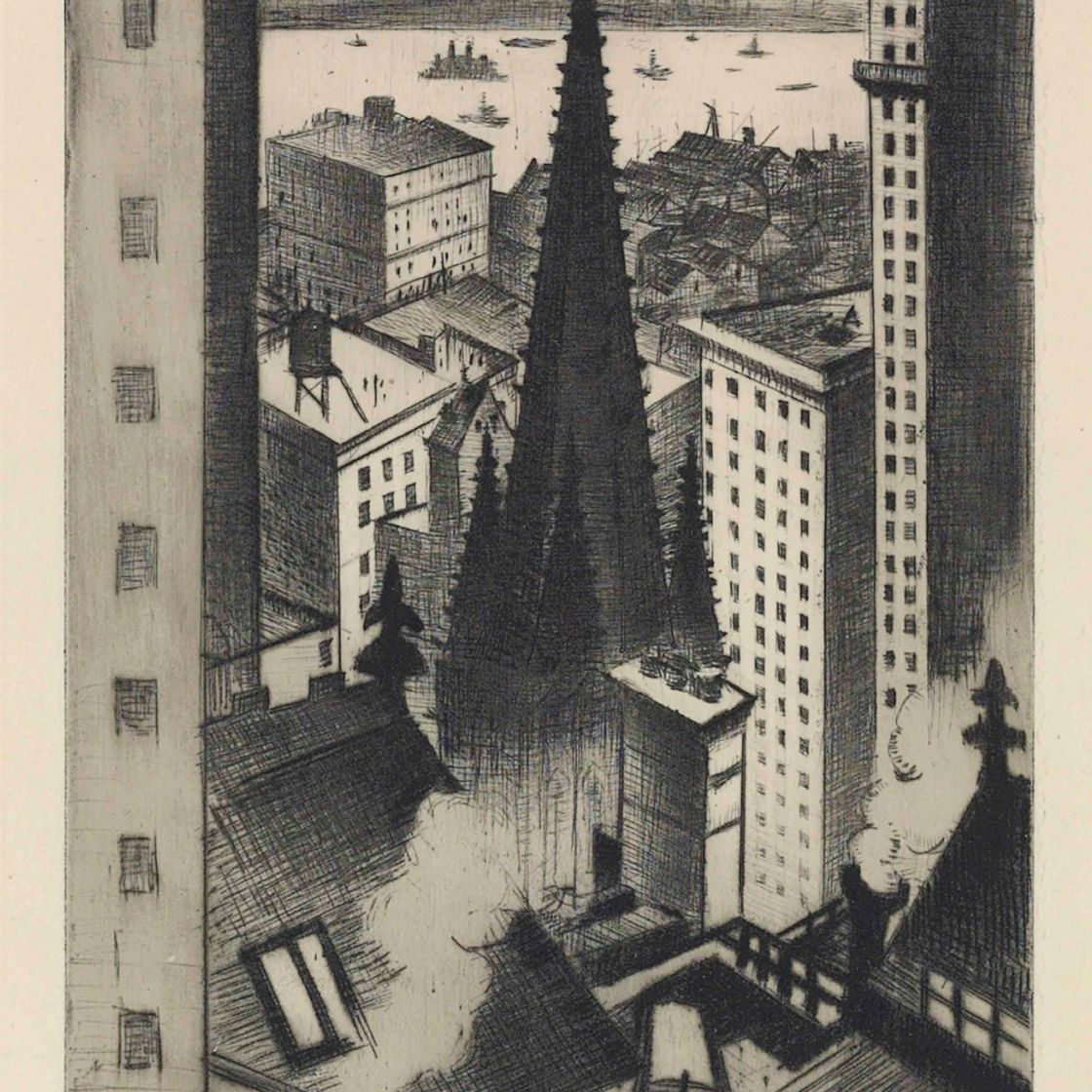 Christopher Nevinson — Храмы Нью-Йорка (галереи Лестера, 44)