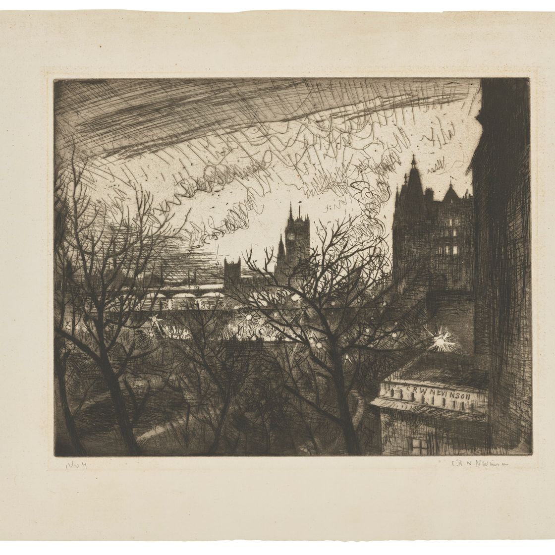 Christopher Nevinson — Вестминстер из клуба "Сэвидж", Адельфи