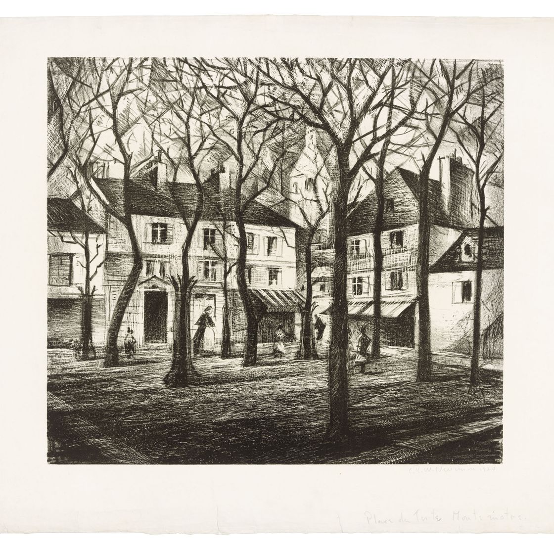 Christopher Nevinson — Площадь Тертр, Монмартр