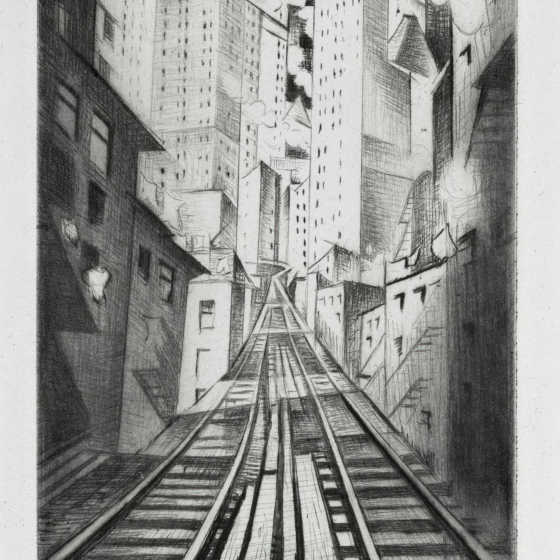 Christopher Nevinson — Нью-Йорк: Абстракция, изображение 1