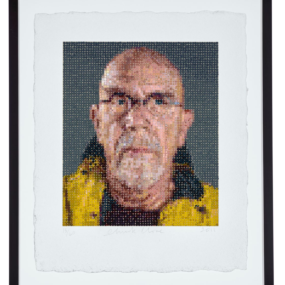 Chuck Close — Автопортрет (желтый плащ), изображение 2