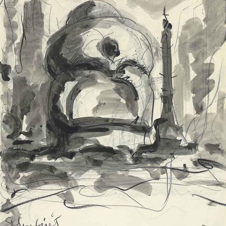 Claes Oldenburg — Предлагаемый колоссальный памятник на площади Коламбус Серкл, Нью-Йорк-Silex Juicit