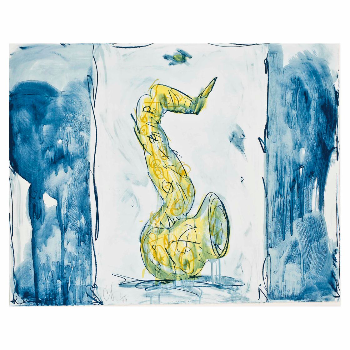 Claes Oldenburg — Мягкий саксофон (синий, желтый, Красный)
