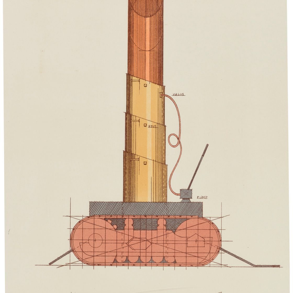 Claes Oldenburg — Губная помада (восходящая) на гусеницах