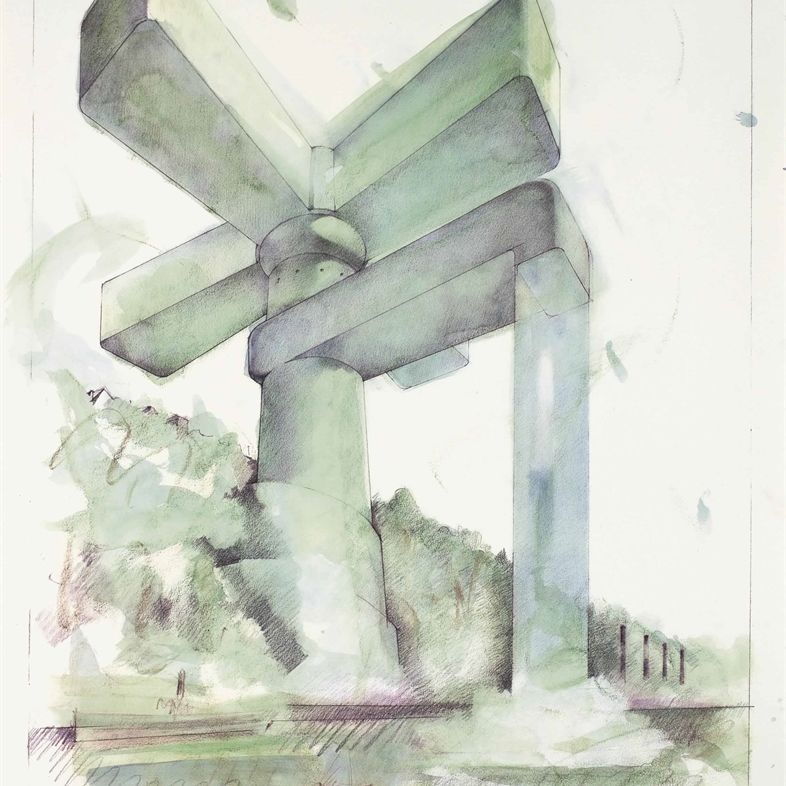 Claes Oldenburg — Проект собора в виде смесителя для раковины для Лейк-Юнион, Сиэтл, Вашингтон