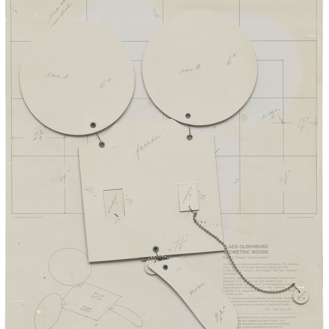 Claes Oldenburg — Геометрическая мышь, масштаб D "Самодельная"