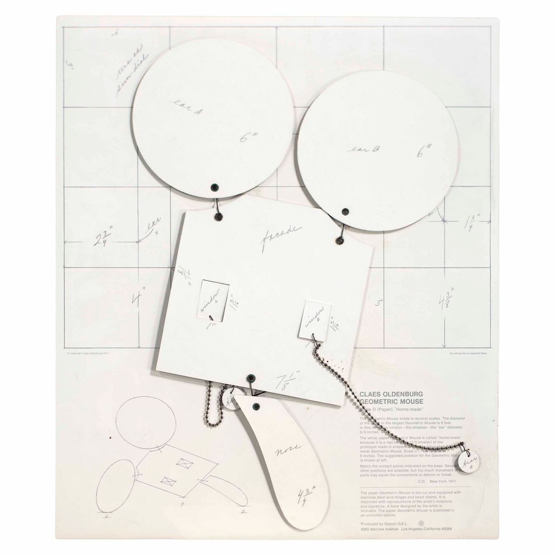 Claes Oldenburg — Геометрическая мышь, масштаб D "Самодельная"