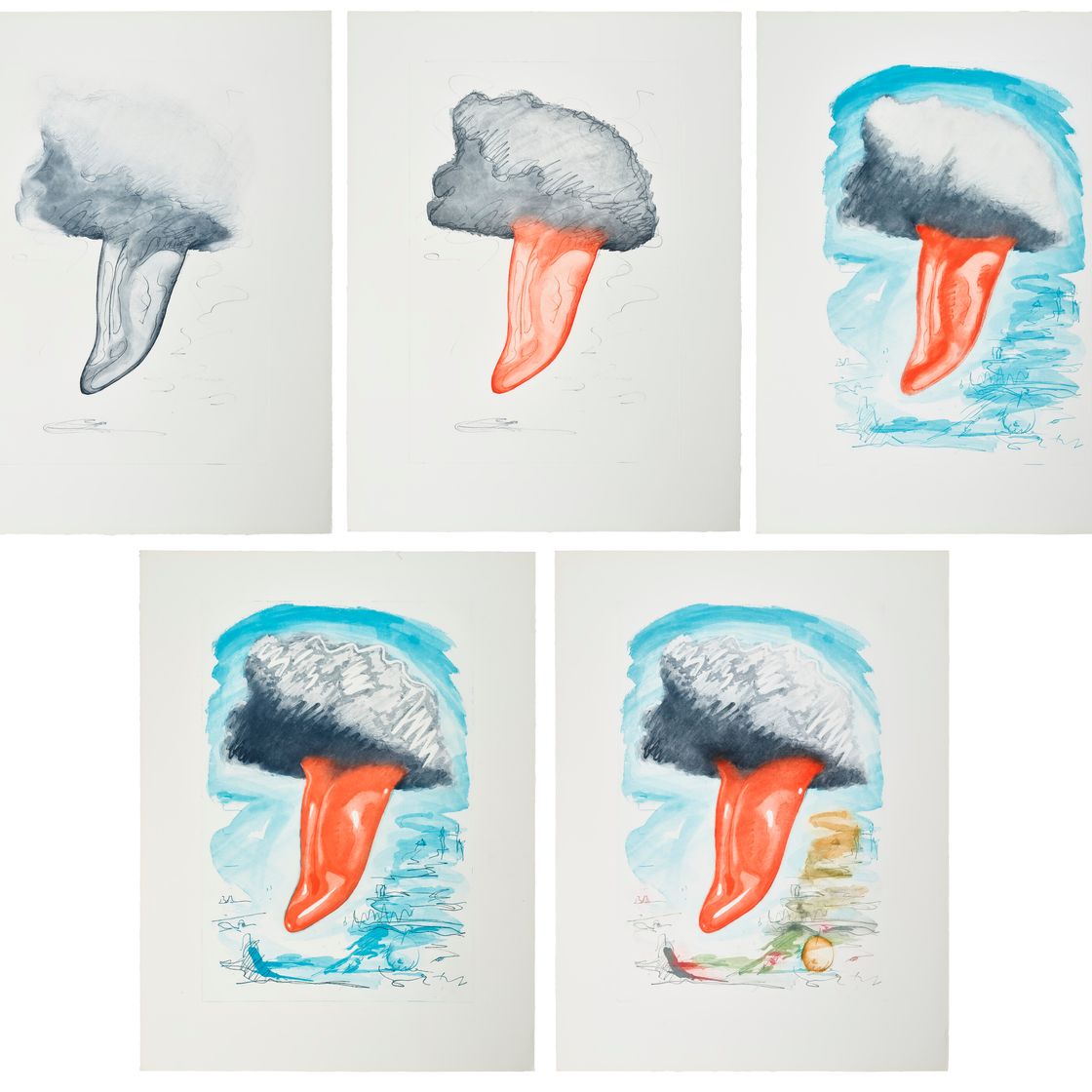 Claes Oldenburg — Языковое облако над Лондоном, с балом на Темзе