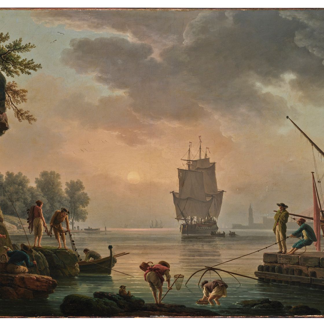 Claude Joseph Vernet — Морской порт в период затишья : Бруйяр, изображение 2