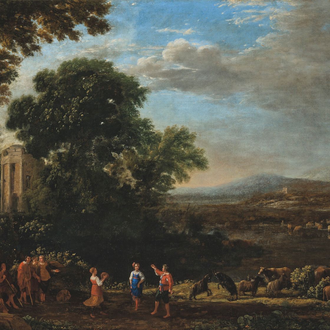 Claude Lorrain — Пейзаж с сельским танцем, изображение 1