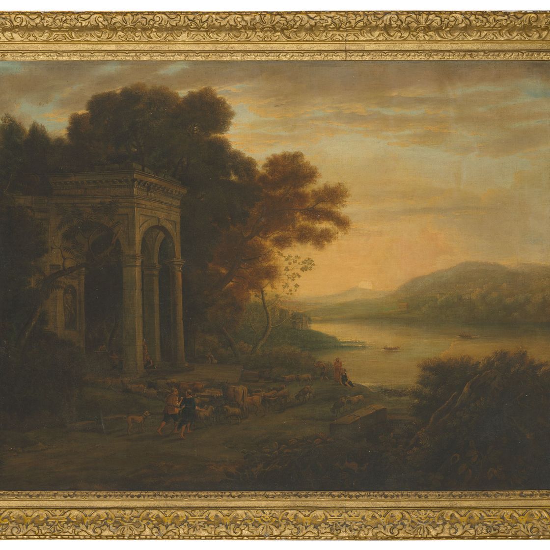 Claude Lorrain — Классический пейзаж с храмом Бахуса