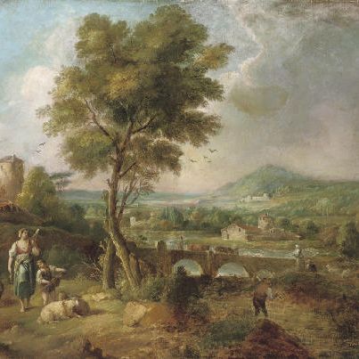 Claude Lorrain — Фигуры в итальянском пейзаже