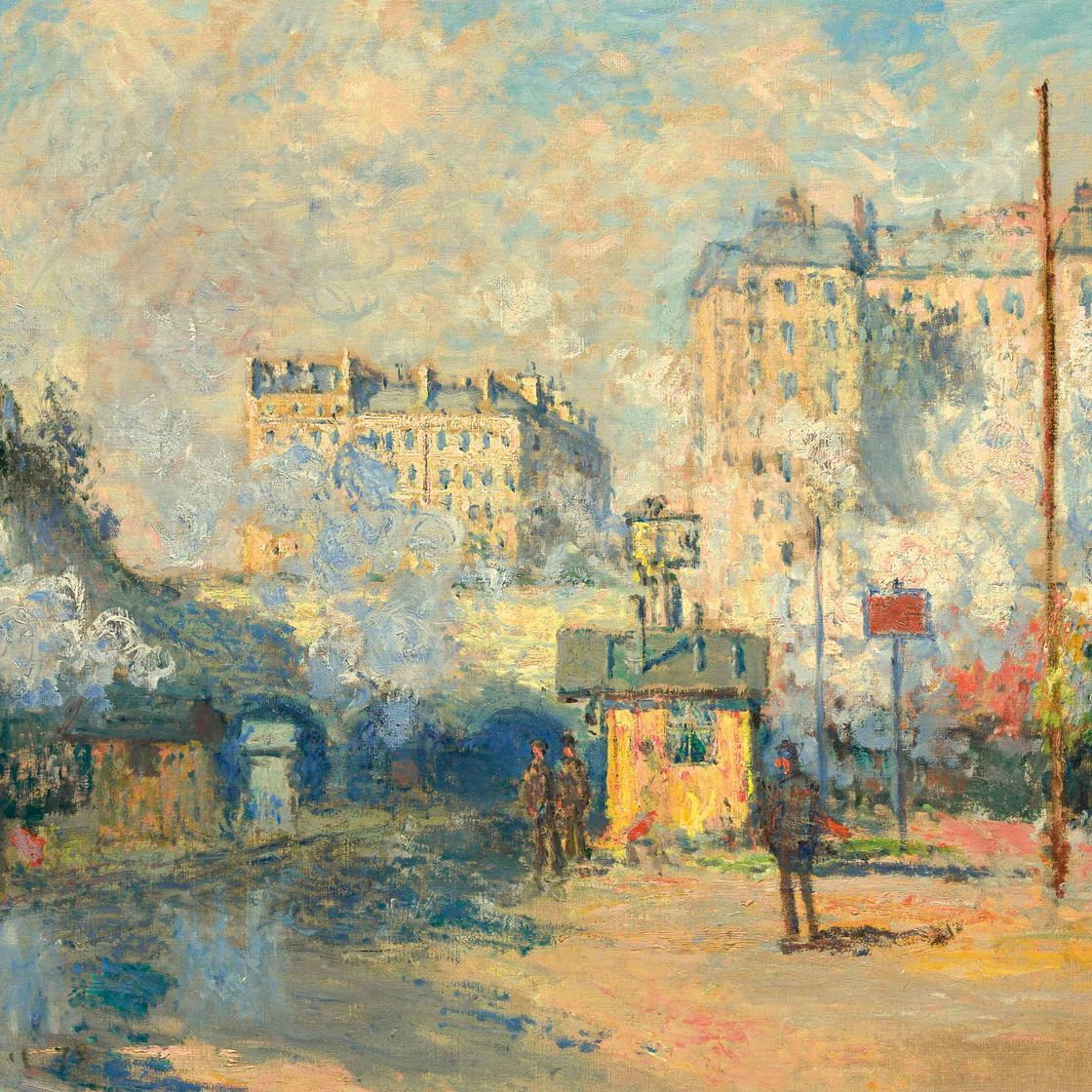 Claude Monet — Экстремал на вокзале Сен-Лазар, эффект солнца