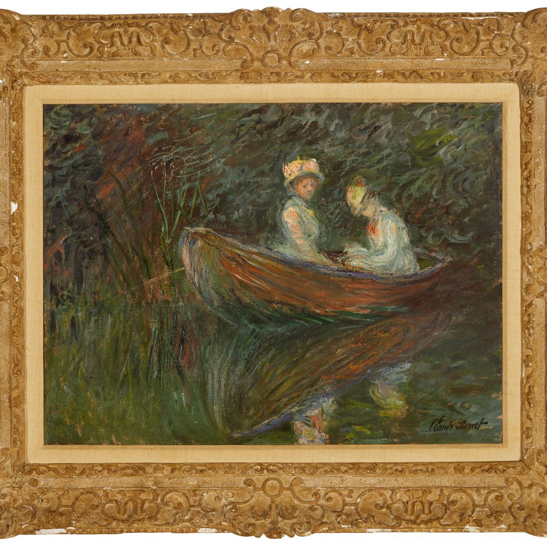 Claude Monet — Две женщины на барке, изображение 2