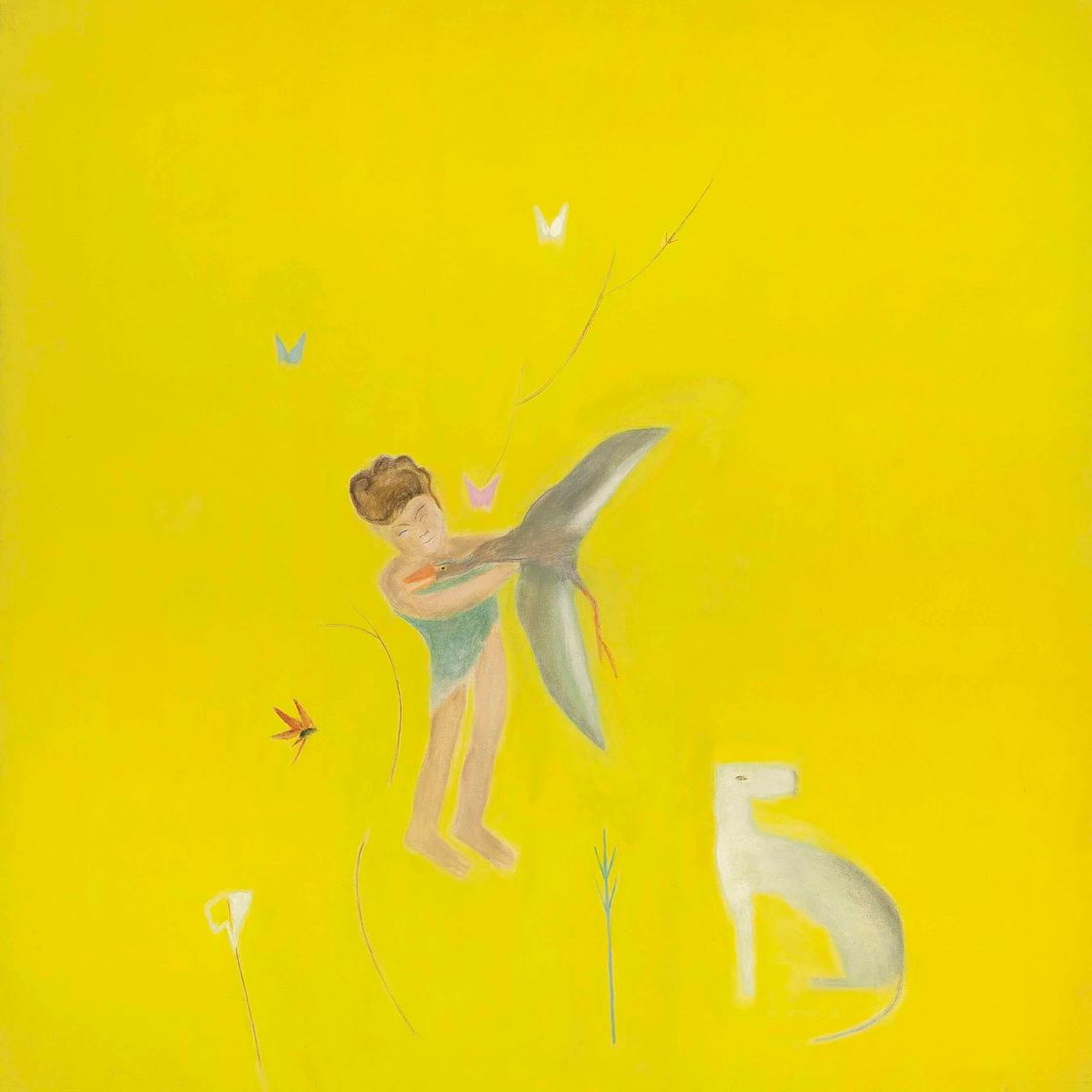 Craigie Aitchison — Мальчик с уткой