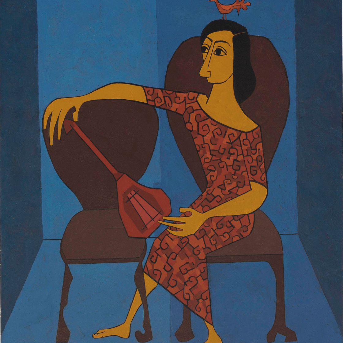 Cundo Bermúdez — Женщина, играющая на гитаре