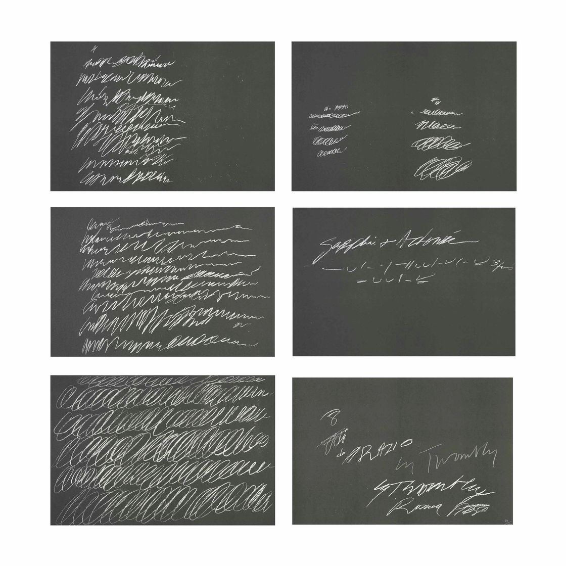 Cy Twombly — 8 Оди ди Орацио (Вторая серия), изображение 1