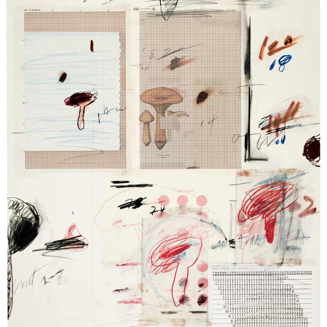 Cy Twombly — Нет. IV, из первой части естественной истории: Грибы