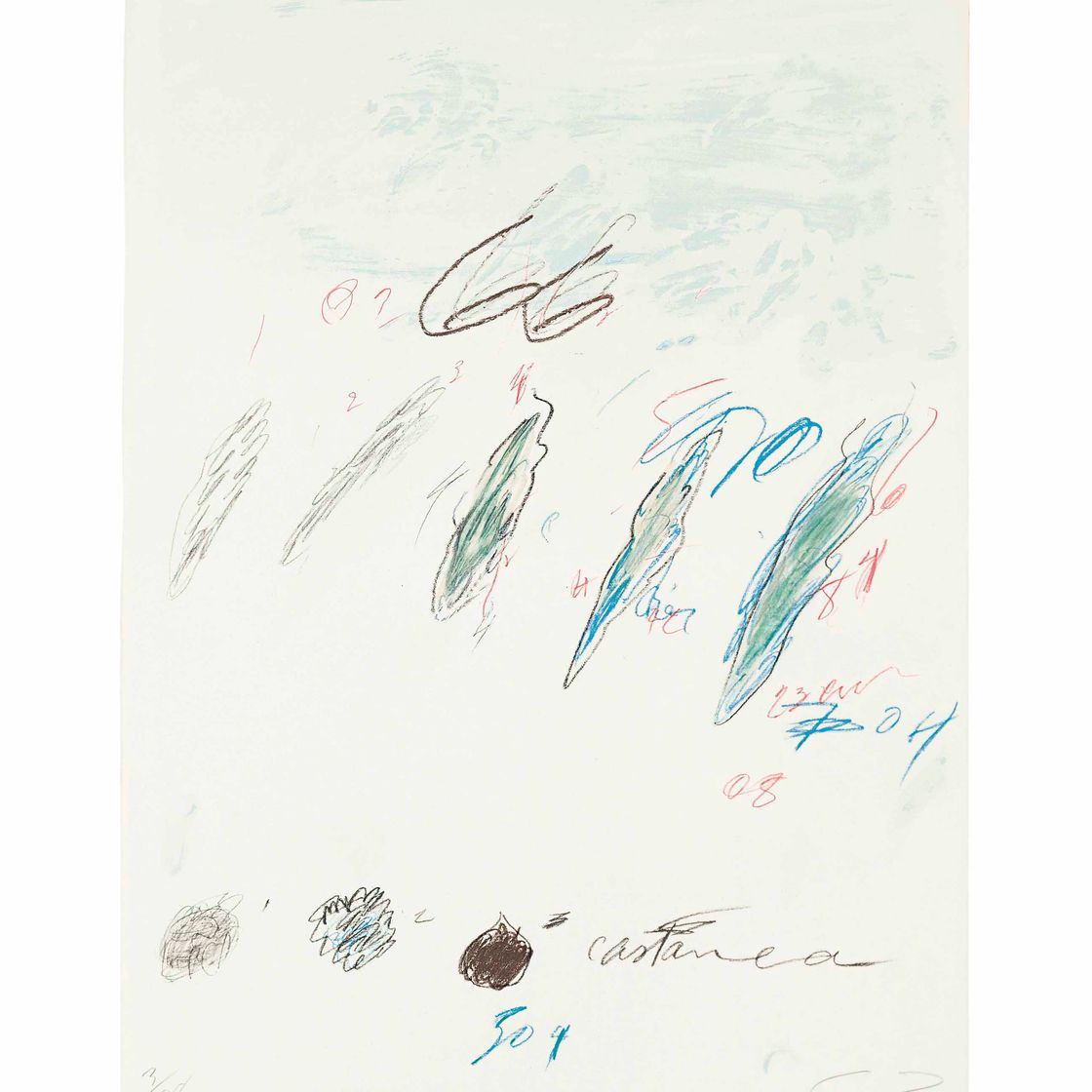 Cy Twombly — Кастанея сатива, из: Естественная история, часть II, Некоторые деревья Италии (Бастиан, 58)