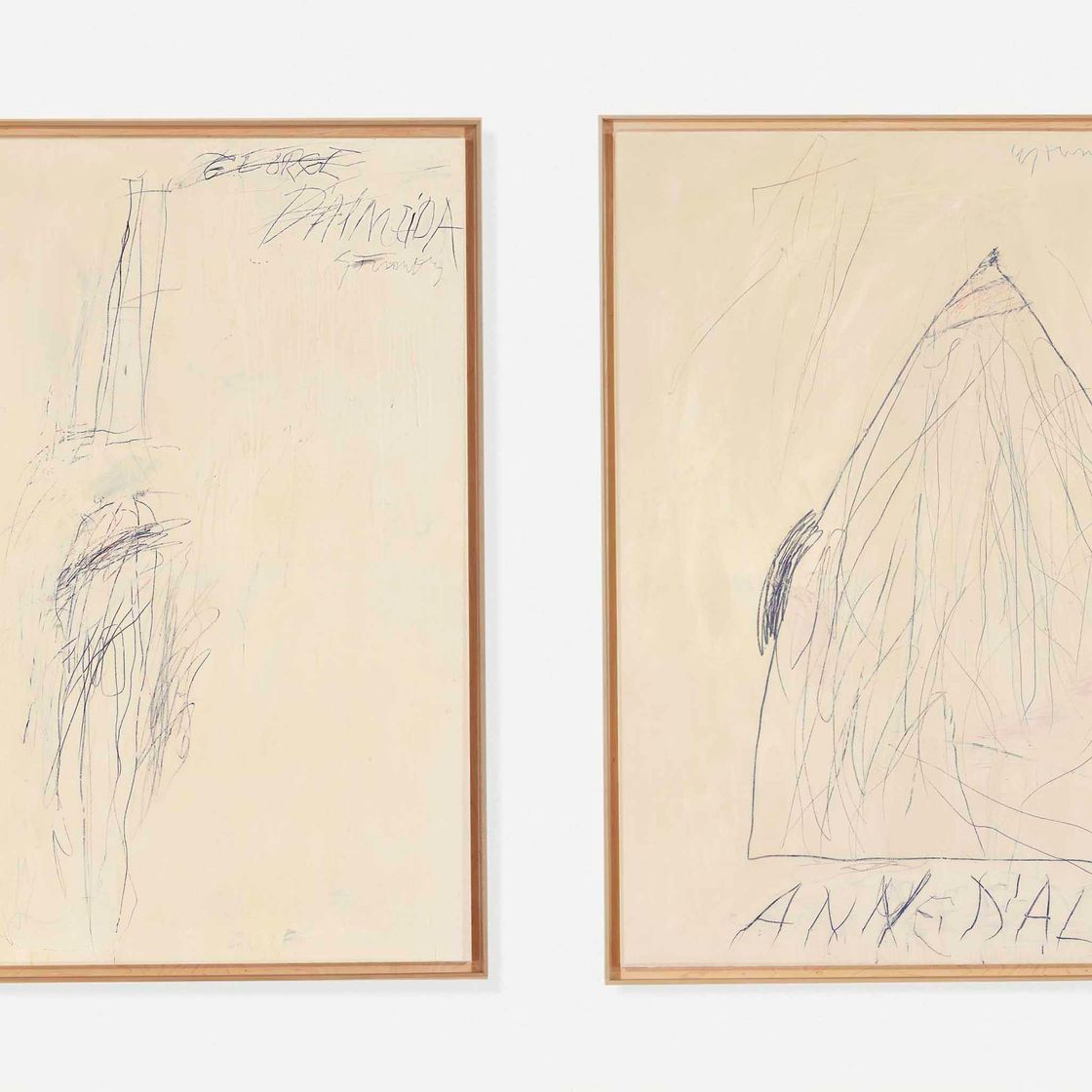 Cy Twombly — (i) Портрет Джорджа Д'Алмейды (ii) Портрет Анны Д'Алмейды