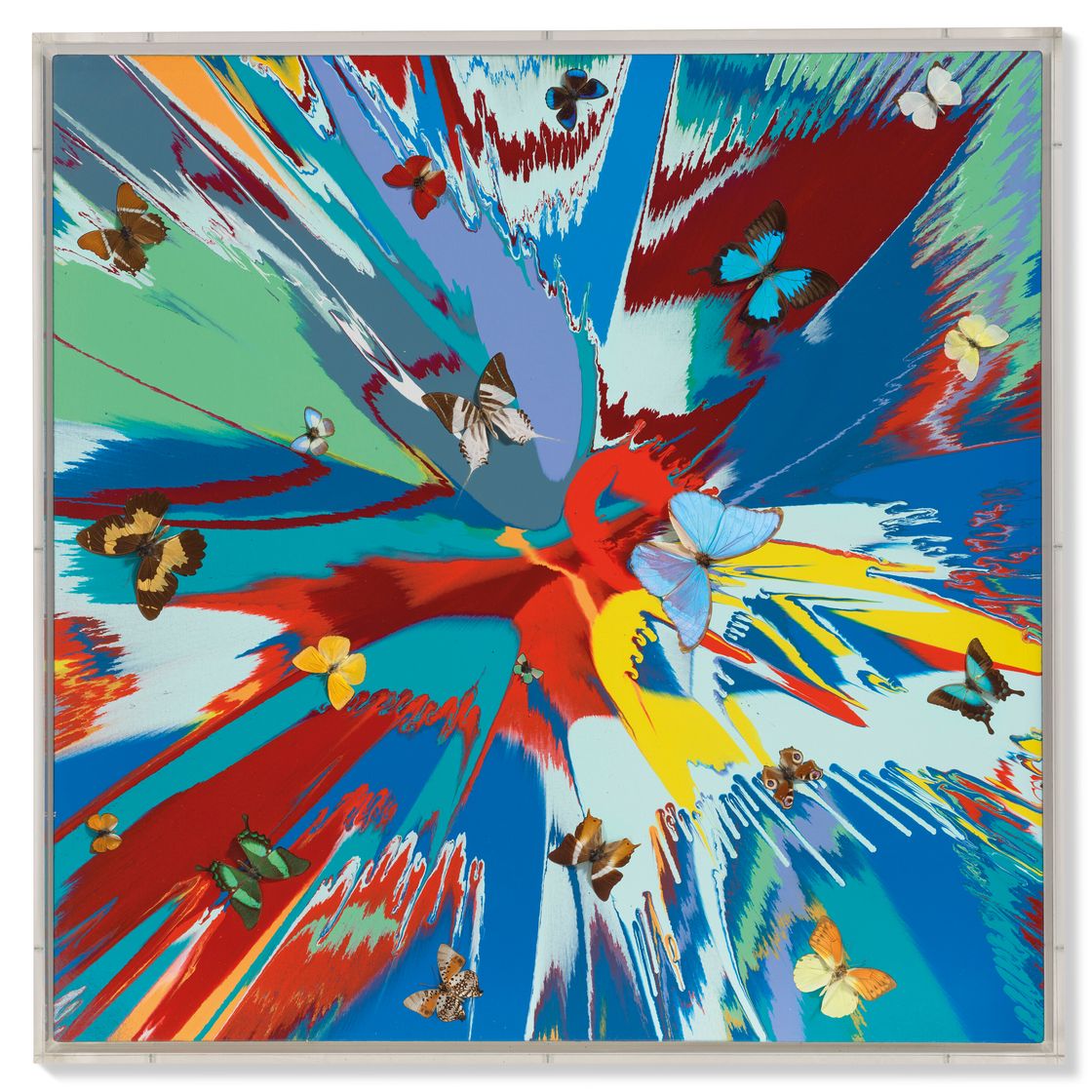 Damien Hirst — Красивая картина с пронзительным криком (с бабочками), изображение 2