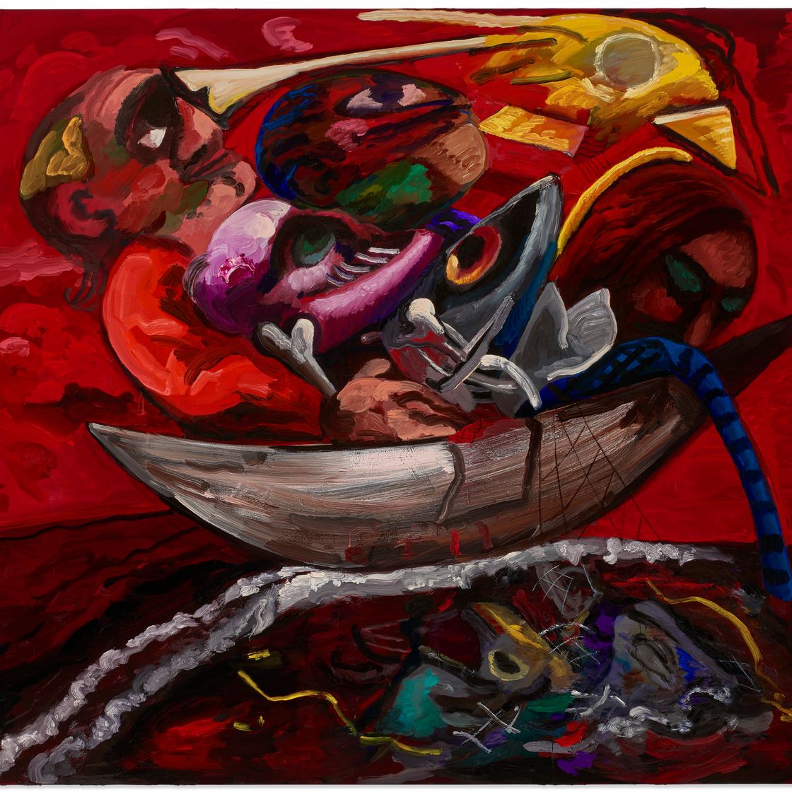 Dana Schutz — Рыбаки, изображение 1