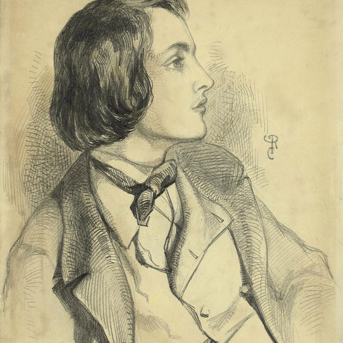 Dante Gabriel Rossetti — Портрет Уильяма Майкла Россетти, в полный рост, сидящий, повернутый направо, с головой в профиль