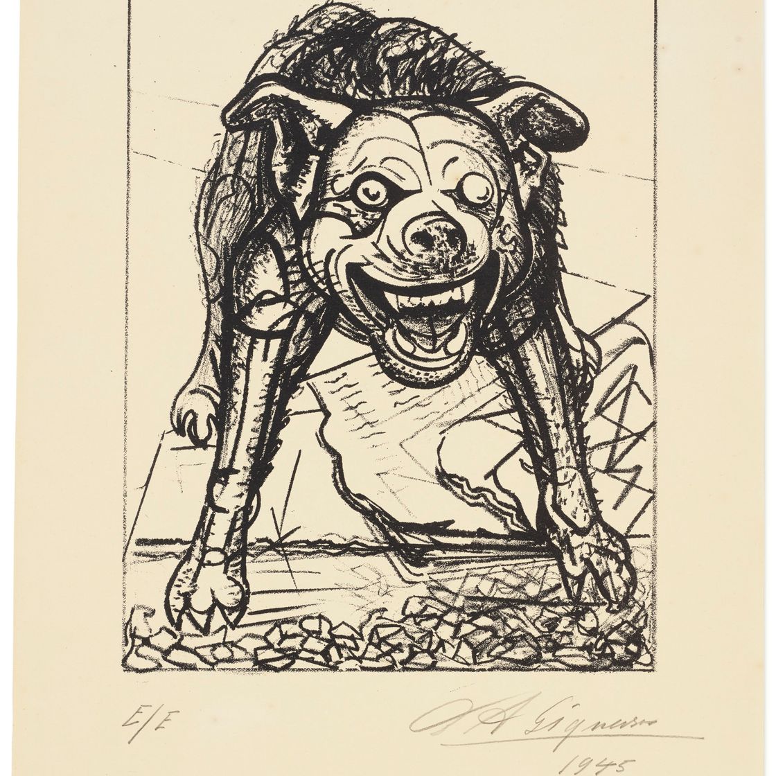 David Alfaro Siqueiros — Перро браво (Гвардия ла-Паса)