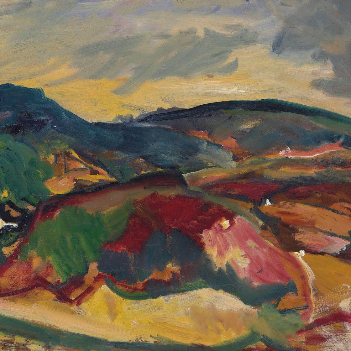David Bomberg — Долина Ронда, вид на Эль-Кастильо и Эль-Баррио, Сан-Франциско
