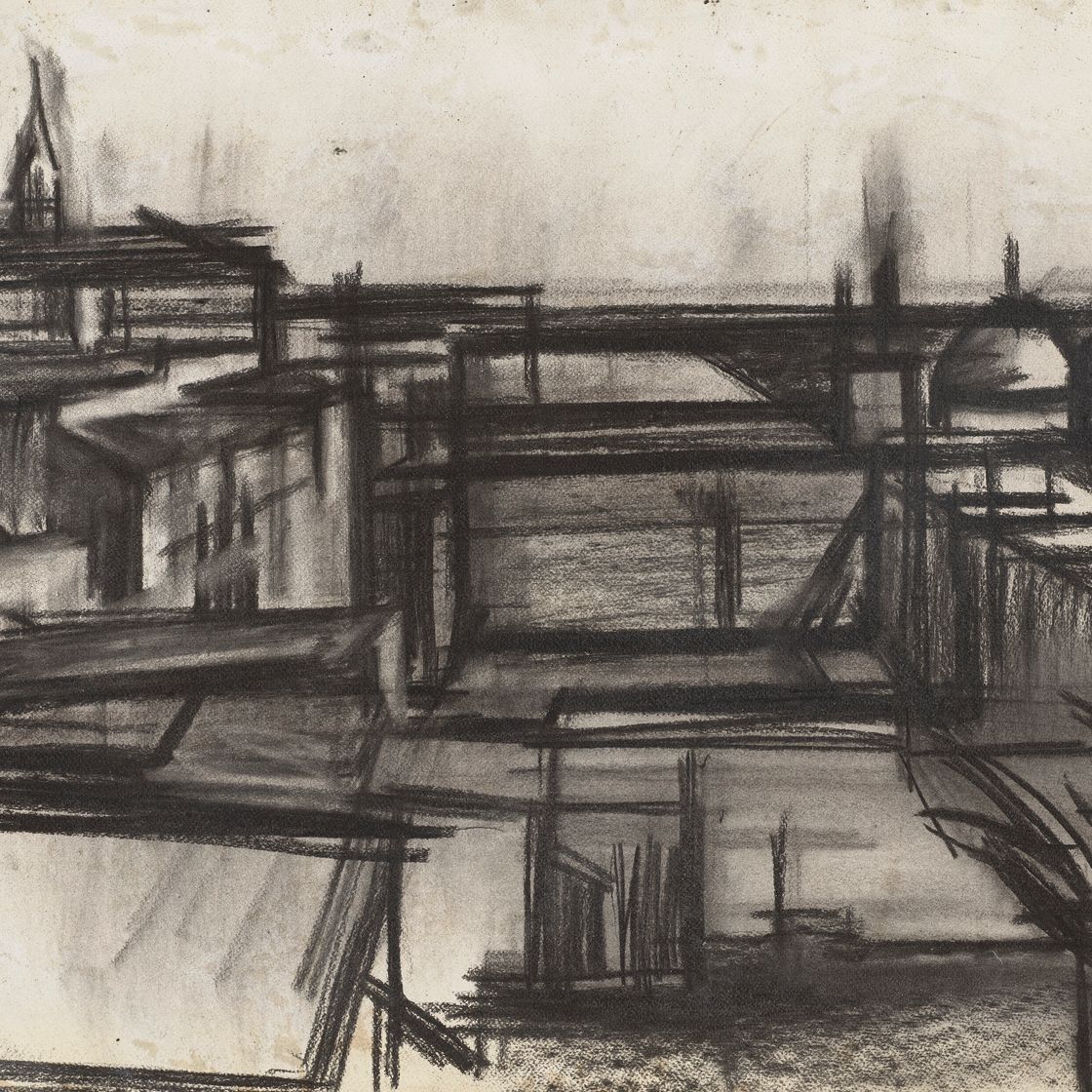 David Bomberg — Крыши домов, Иерусалим, изображение 1