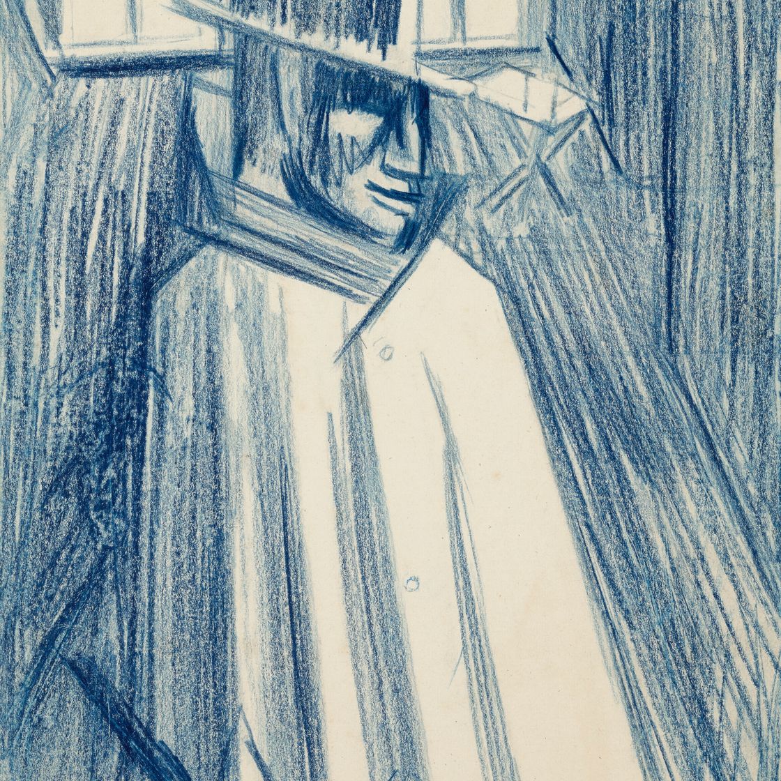 David Bomberg — Человек в шляпе, изображение 1