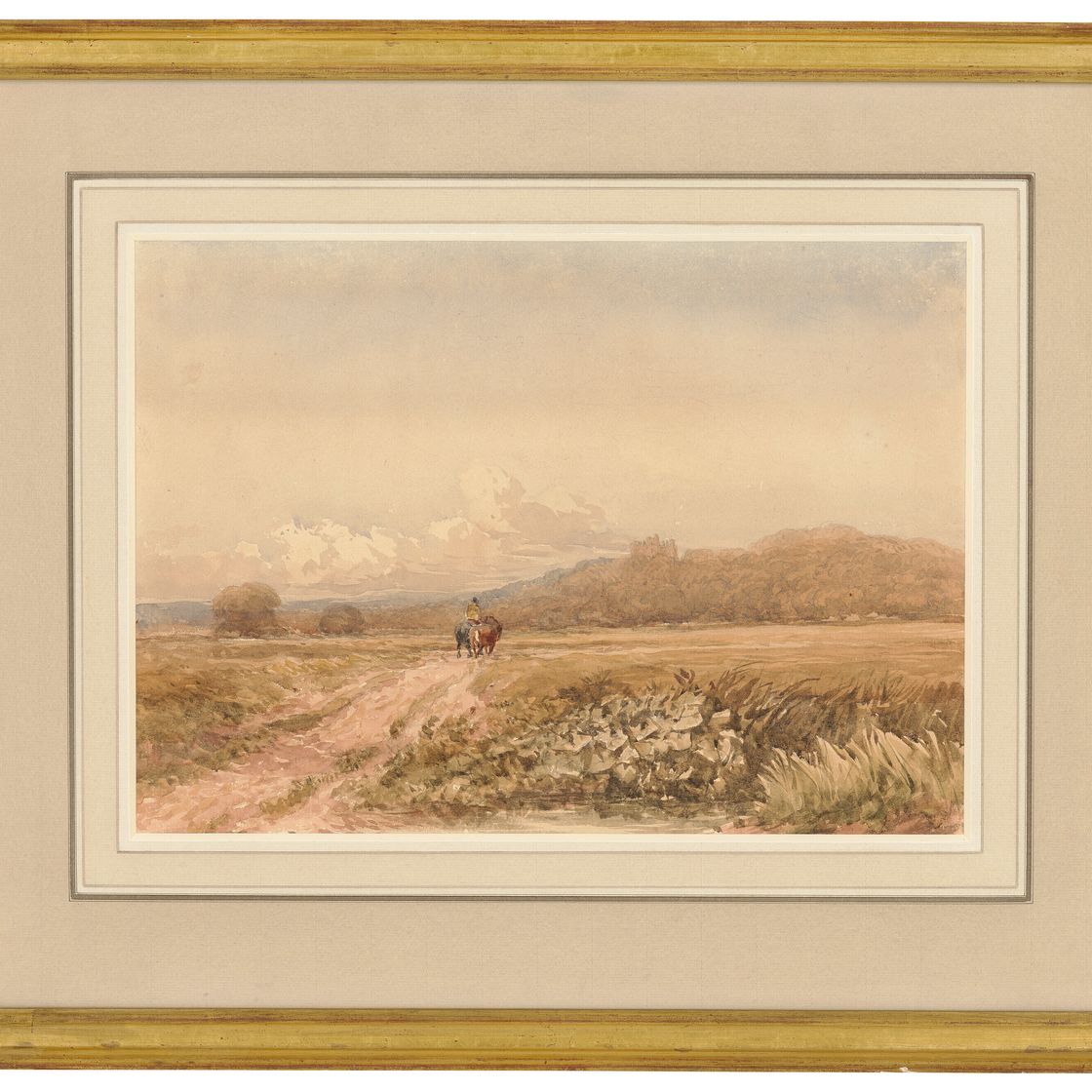 David Cox — Всадник на трассе, недалеко от замка Болсовер, Дербишир, изображение 2