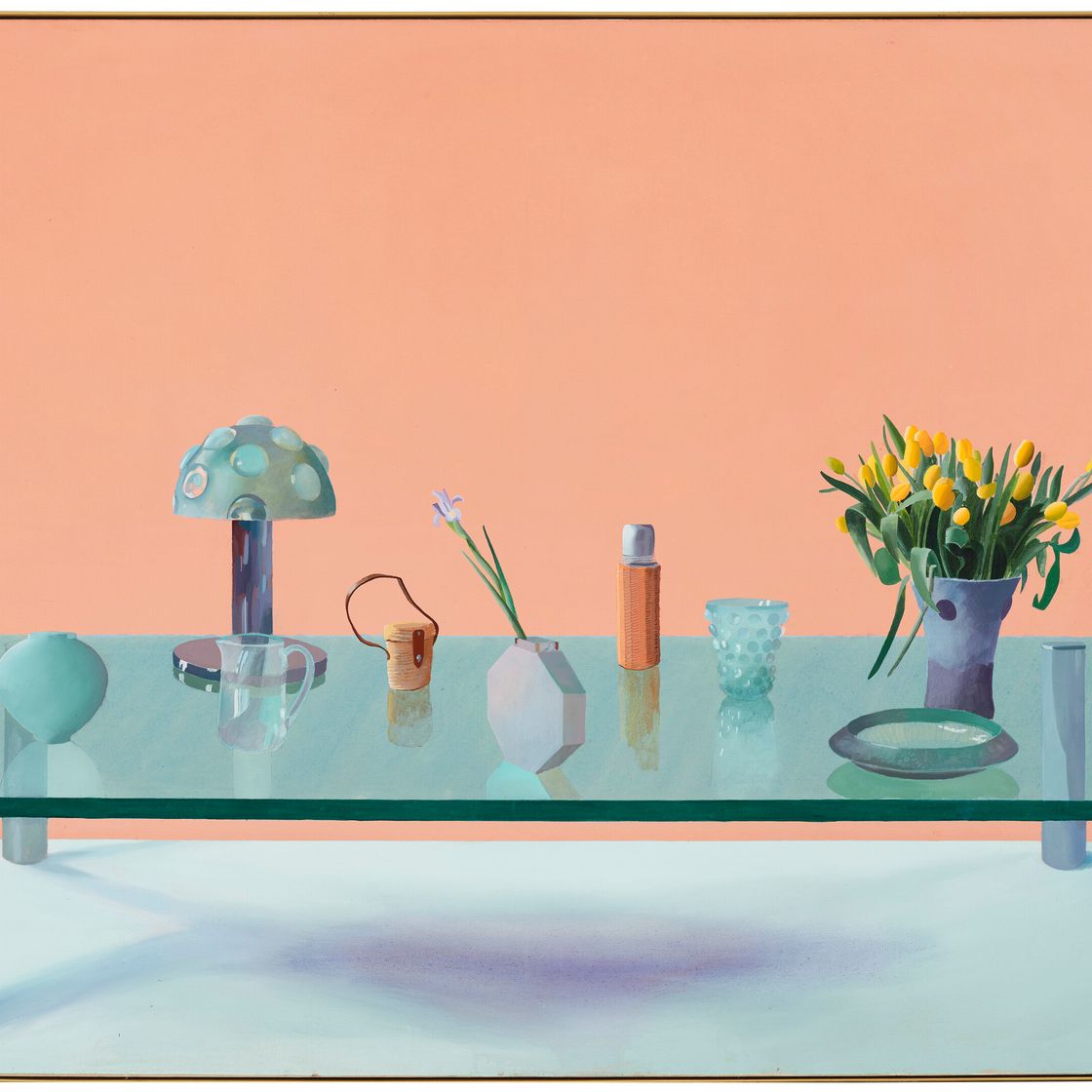 David Hockney — Натюрморт на стеклянном столе, изображение 2