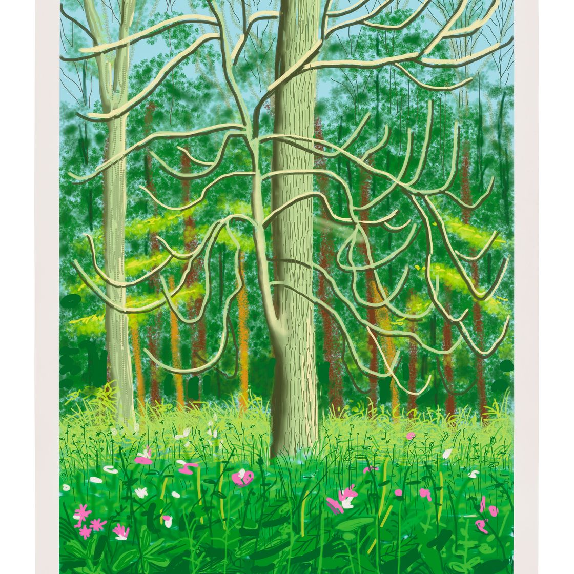 David Hockney — Приход весны в Уолдгейт, Восточный Йоркшир, в 2011 году (двадцать одиннадцать часов) - 4 мая, изображение 3