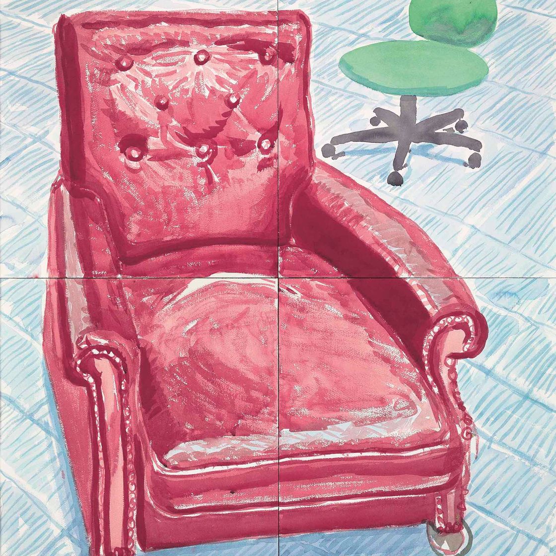 David Hockney — Красное кожаное кресло