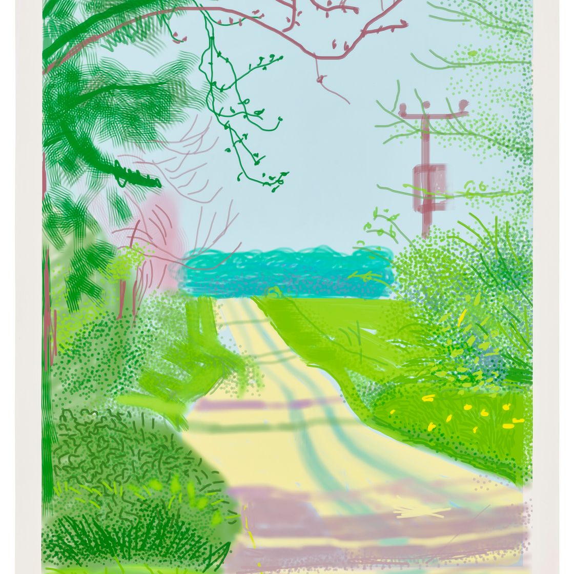 David Hockney — Приход весны в Уолдгейт, Восточный Йоркшир, в 2011 году (двадцать одиннадцать) - 23 апреля, изображение 1