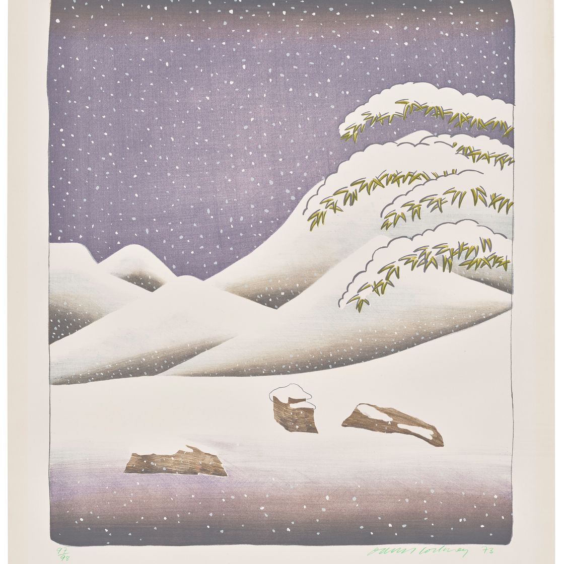 David Hockney — Снег, из серии "Погода"